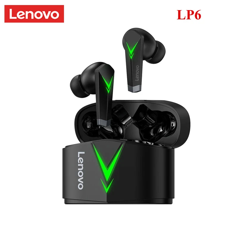 Lenovo LP6 LP7 TWS Gaming Earphones Wireless Bluetooth-compatible Headphones HIFI Low Latency Noise Reduction In-Ear Earbuds