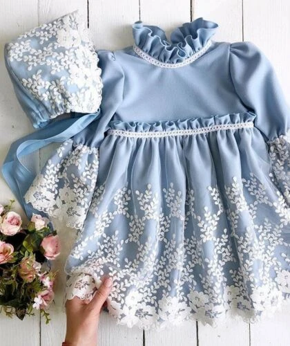 US Flower Girl Princess Lace Dress Kid Baby Party Wedding Pageant Gown Formal Dresses