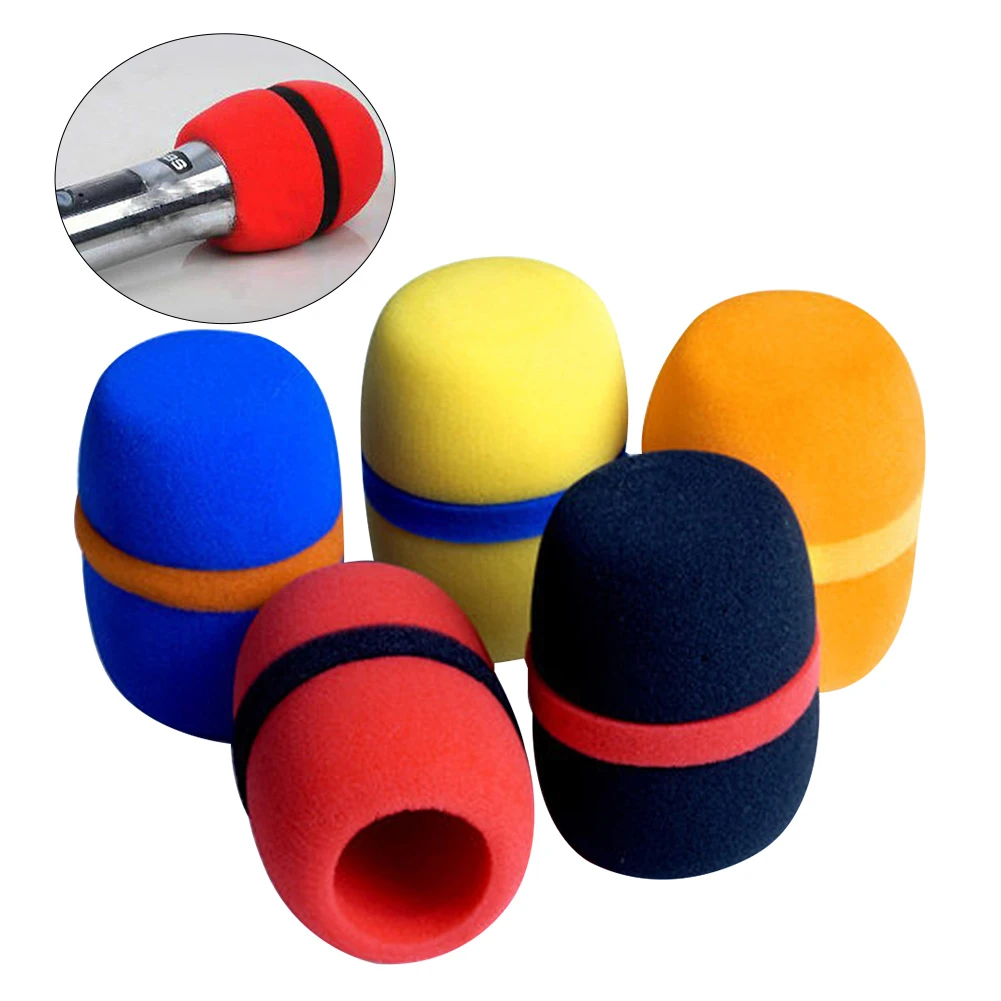 10pcs Headset Windscreen Thickened KTV Handheld Dust Proof Soft Sponge Microphone Cover Studio Cap Foam Replacement Accessories