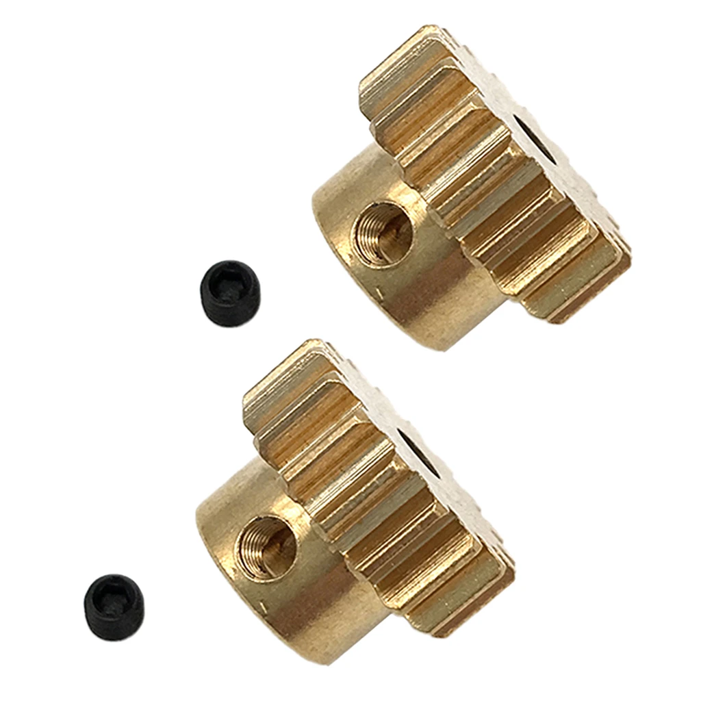 2pcs Brass Motor Gears 17T Golden Pinion Cogs for WLtoys 12428 12423 12628 and 3.175mm Diameter Shaft RC Car Crawler Truck Buggy
