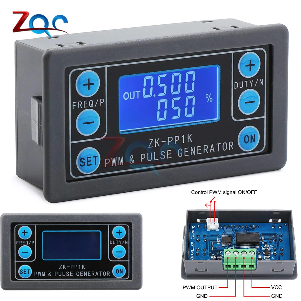 LCD Digital PWM Signal Generator Pulse Frequency Duty Cycle Adjustable Square Wave Rectangular Wave Signal Function Generator