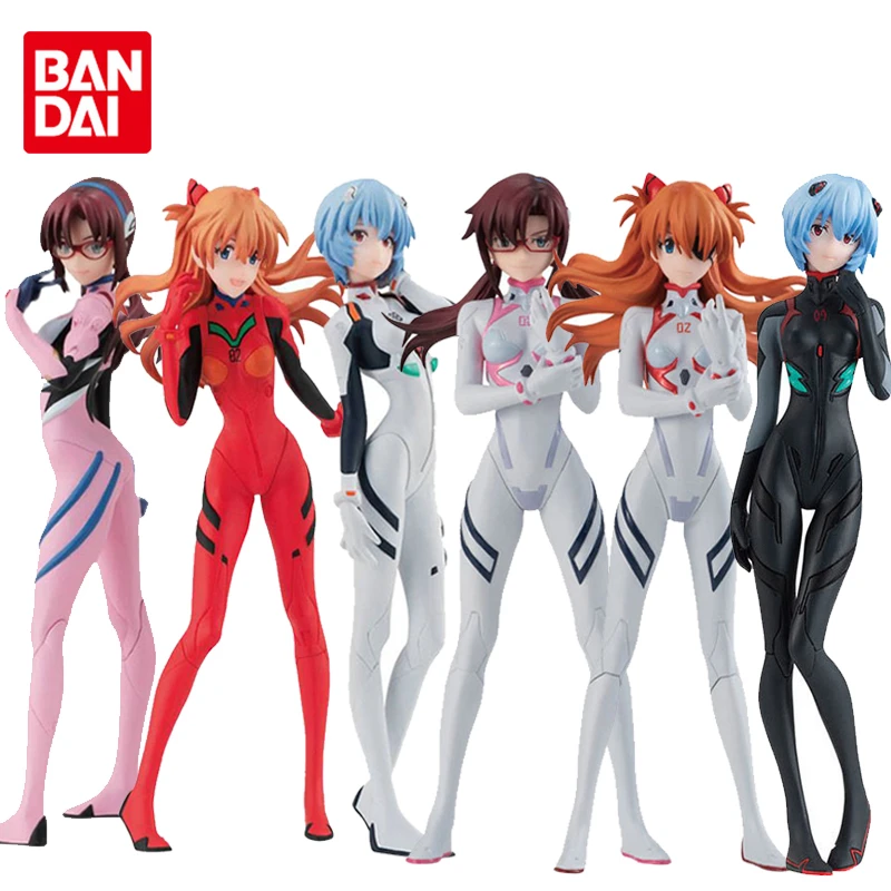Bandai Genuine Gacha Rebuild of Evangelion 2 Ikari Shinji Ayanami Rei Asuka Langley Soryu Mari Anime Action Figures Model Toys