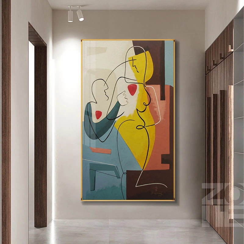 Abstract Lady Line Drawing Picture Home Decor Modern Wall Art Figure Body Face Canvas Poster Print Wall Painting for Living Room