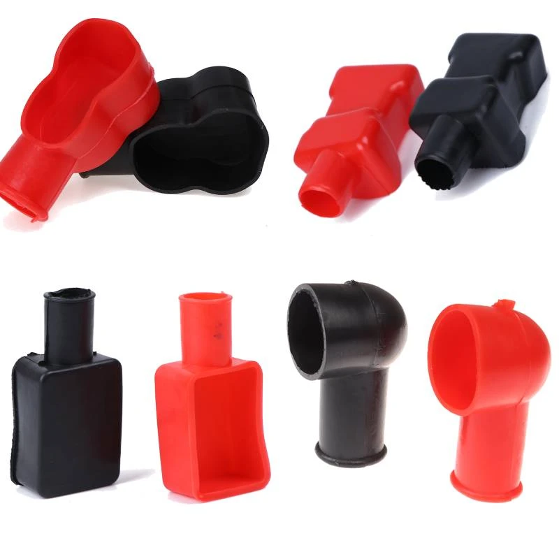 1 Pair Universal Car Battery Terminal Cap Negative Positive Terminal Covers Protector Replacement Batteries Car Accessories