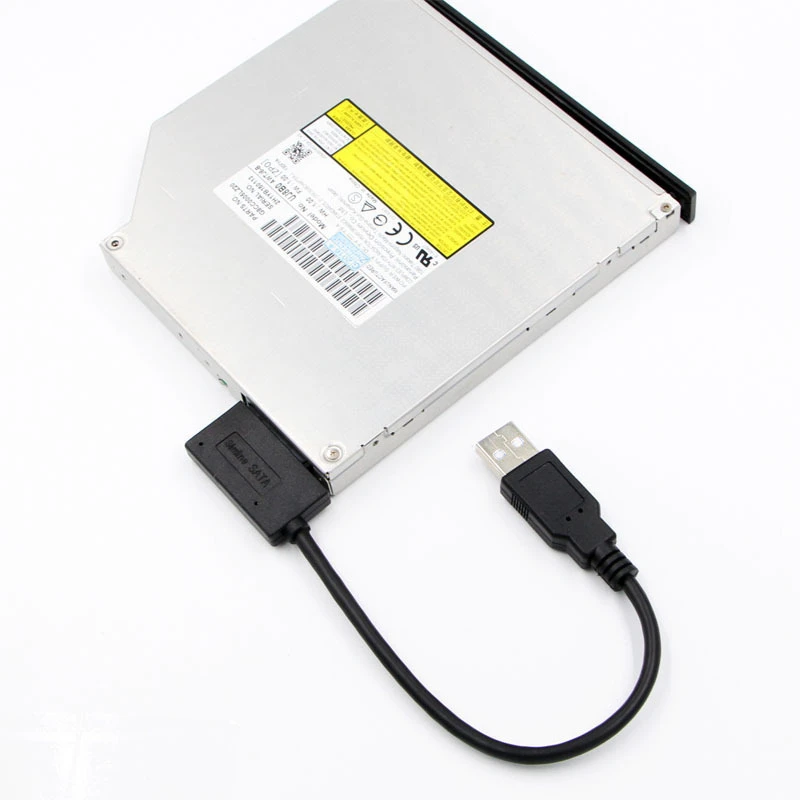 USB Adapter PC 6P 7P CD DVD Rom SATA to USB 2.0 Converter Slimline Sata 13 Pin Adapter Drive Cable For PC Laptop Notebook