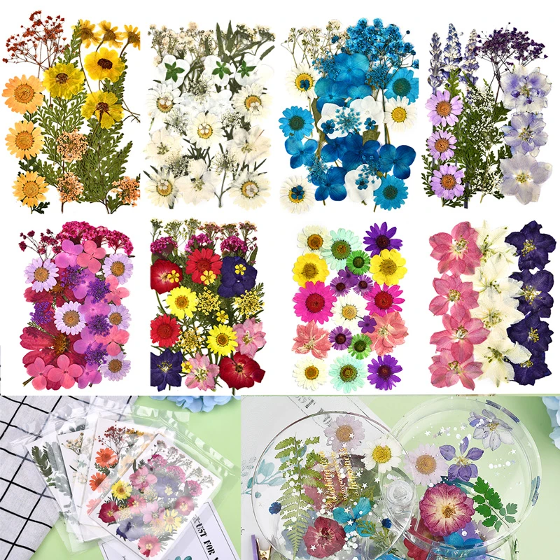 1 Bag Colorful Real Dried Flower Plant For Aromatherapy Candle Epoxy Resin Pendant Necklace Jewelry Making Craft DIY Accessories