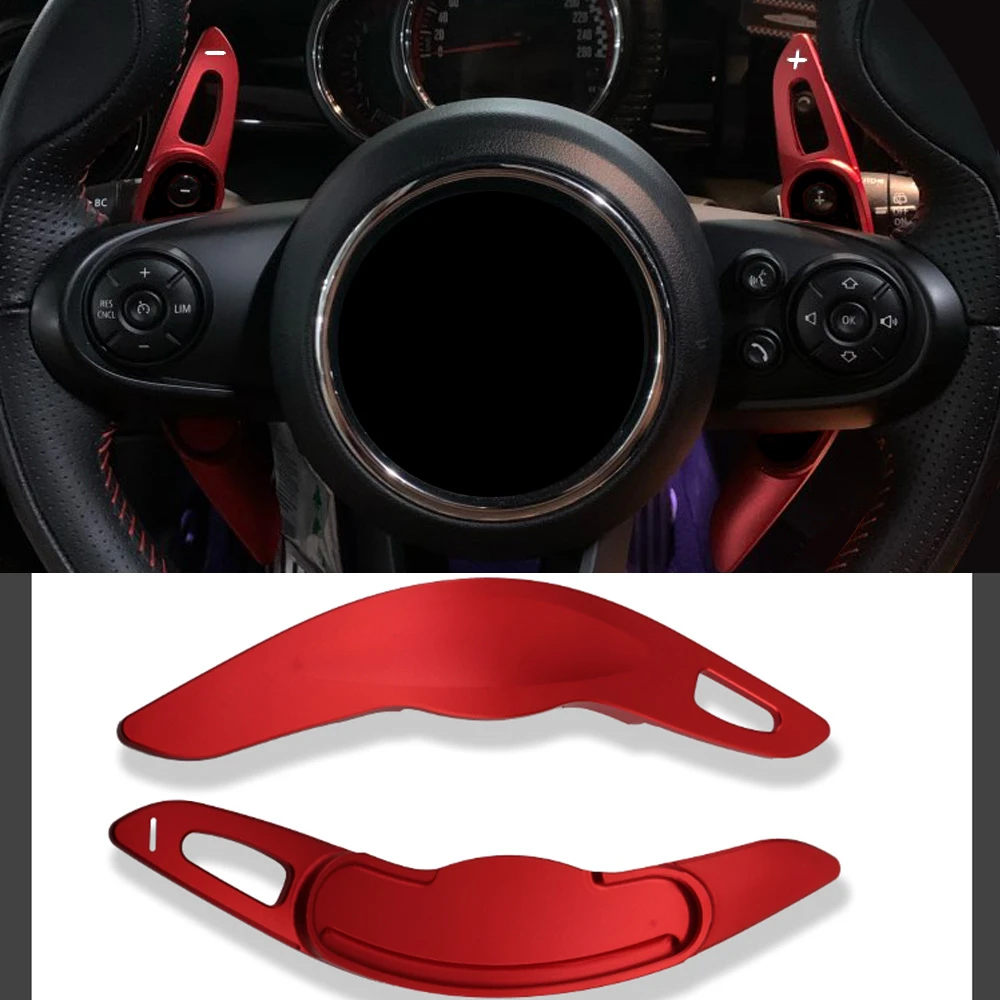 For MINI MK3 F54 F55 F56 F57 F60 Cooper S ONE JCW CLUBMAN Car Steering Wheel Shift Paddle DSG Extender Stickers Car Accessories