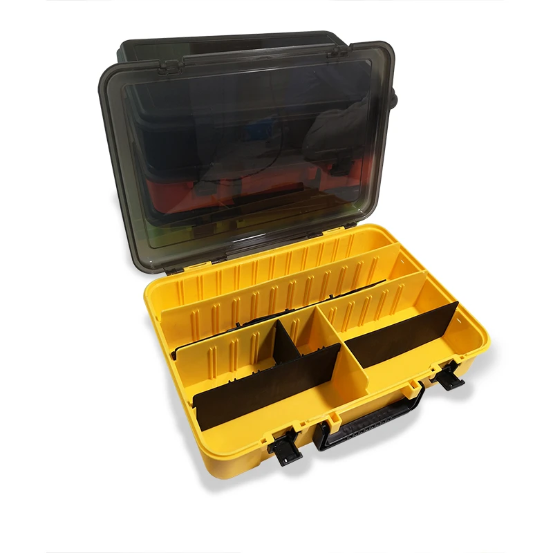 Multifunctional large-capacity fishing tackle box tool storage box single double-layer bait box portable fishing tackle storage
