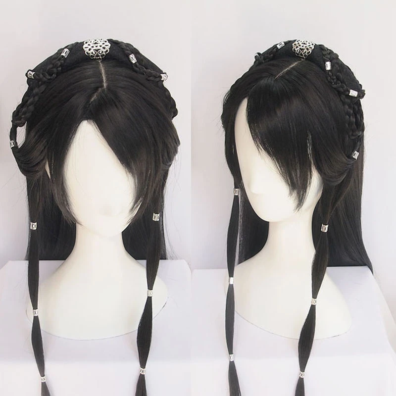 WEILAI vintage wig Modelling wig Hanfu Chinese Ancient Style Wig Multi-purpose ancient costume whole wig cap Custom product