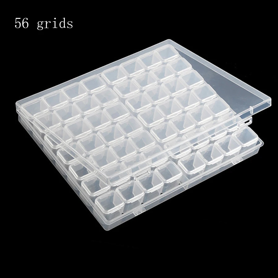 56/28 Grids Dismountable For Diamond Embroidery Accessories Diamond Painting Storage Boxes Cross Stitch Cases Storage Organizer