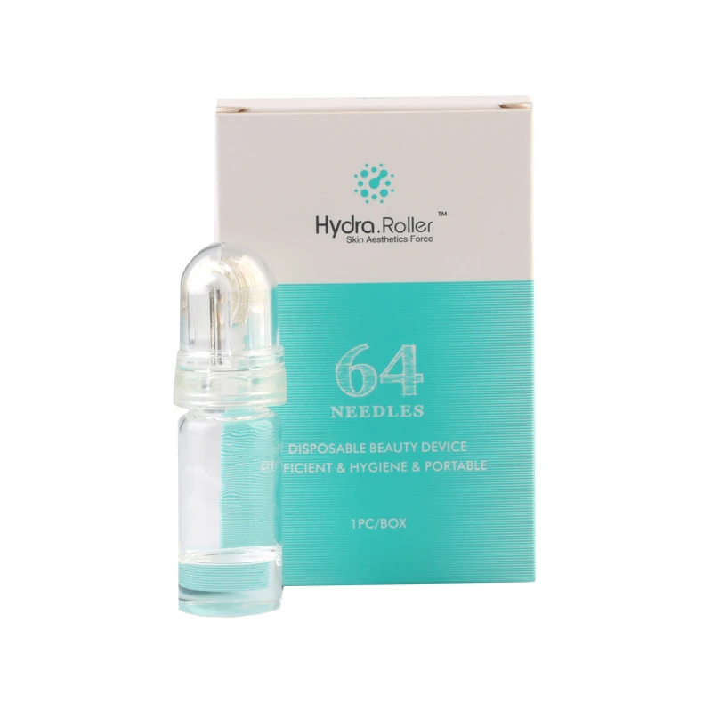Hydra roller 64 Pin Micro titanium needle tips Derma needles skin care Anti aging whitening bottle roller serum reusable