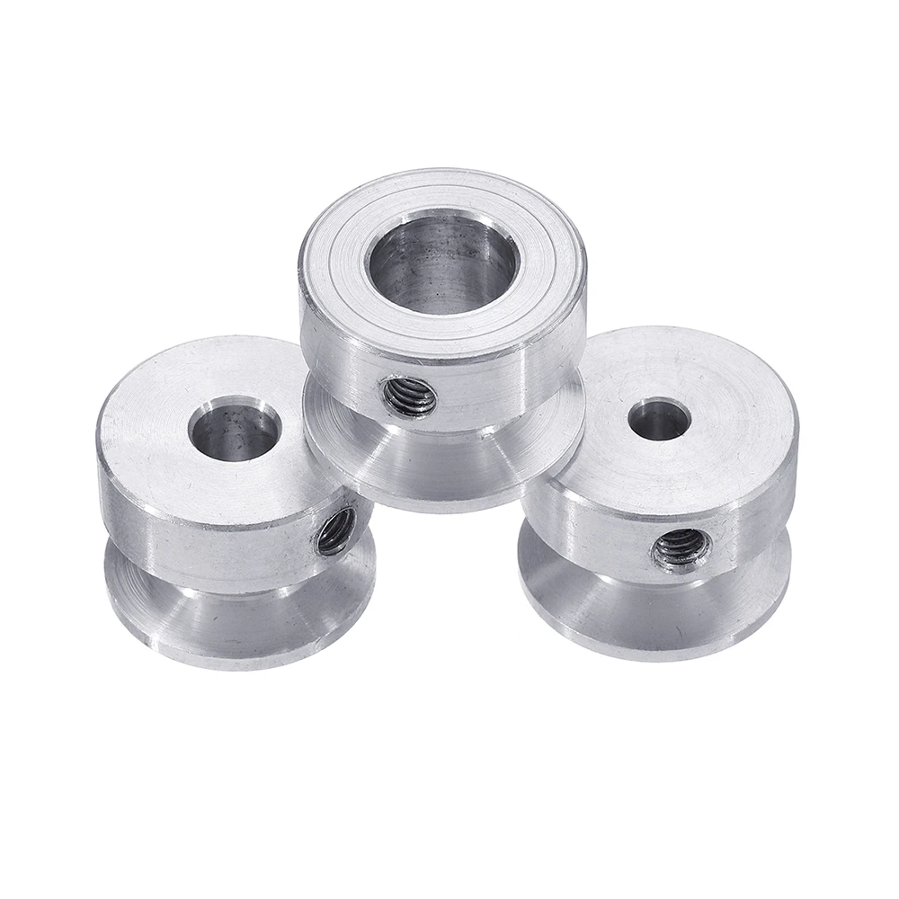 20mm Aluminum Alloy Single Groove Pulley 4/5/6/8/10mm Fixed Bore Pulley Wheel for Motor Shaft 6mm Belt