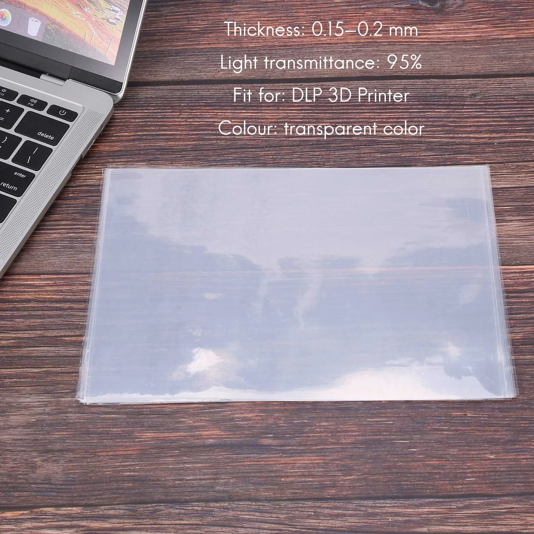 8PCS 140x200mm SLA/LCD FEP Film 0.15-0.2mm Thickness for Photon Resin DLP 3D Printer