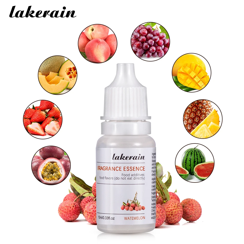 10ml Pure Fruit Fragrance Oil Diffuser Essential Oils Strawberry Mango Blueberry Coconut Flavoring Oil for Lipgloss Soap Making