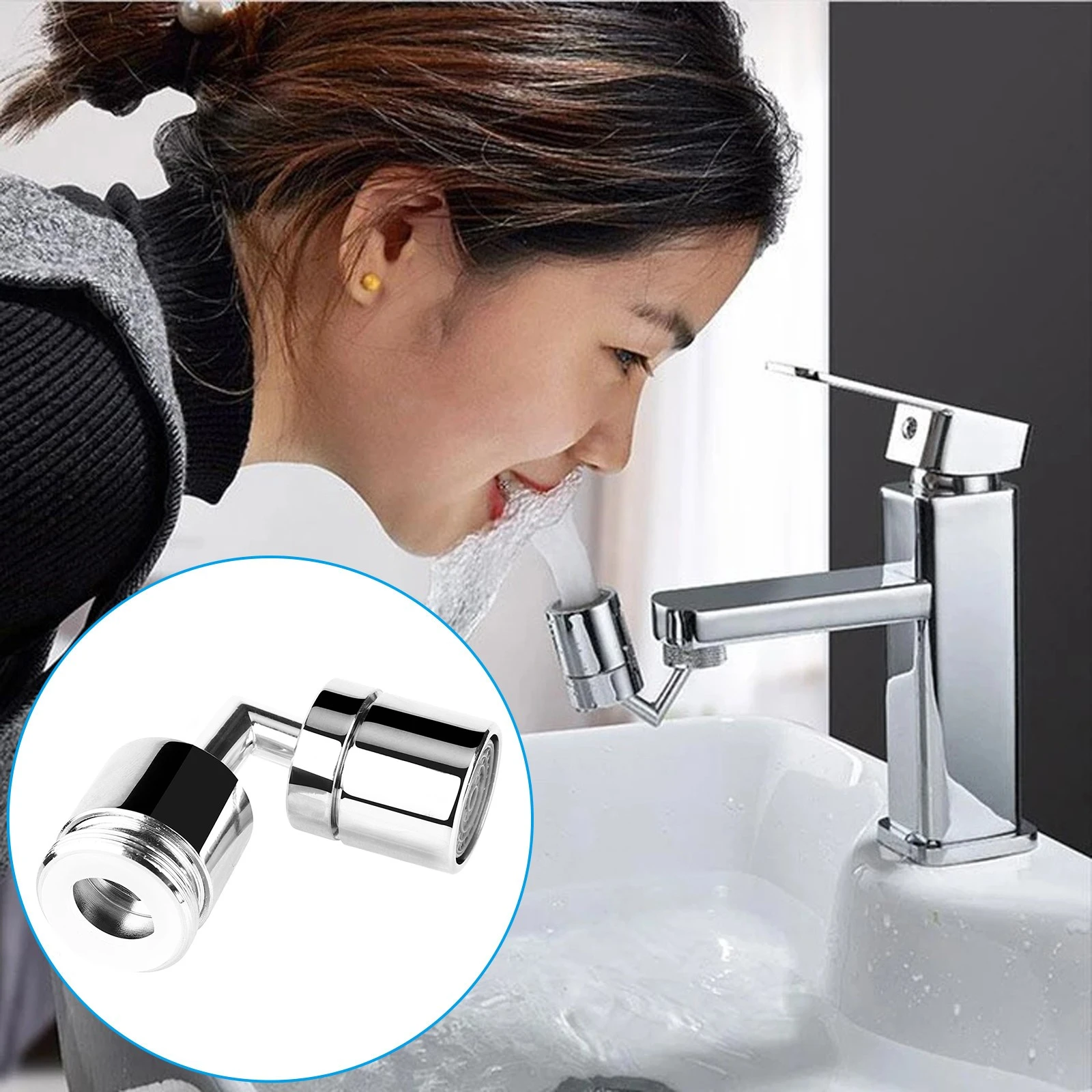 720°Rotation Universal Splash-Proof Swivel Water Saving Faucet Bathroom Kitchen Accessory 720 degree faucet head Tap Aerator c1