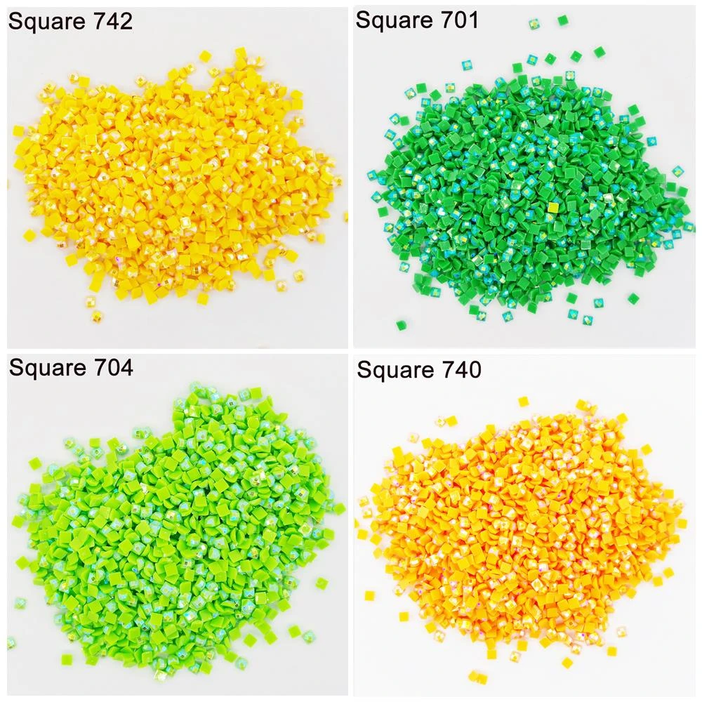 Colored AB Stone Square Drills For DIY Diamond Painting  Embroidery Rhinestone Colorful Mosaic Many Color Shinning Home Decor 5D