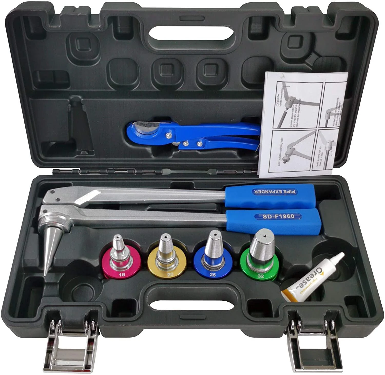 Uponor PEX Pipe Tube Expander 16,20,25,32mm ProPEX Expansion Tool Kit for Water and Radiator Connection