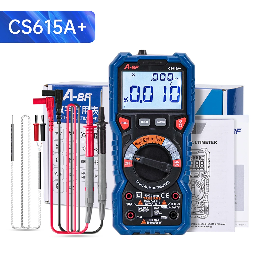 Digital Multimeter Auto Range Voltmeter Ammeter амперметр A-BF  CS615A+/CS615D+  True RMS Intelligent High Precision Anti-Burn