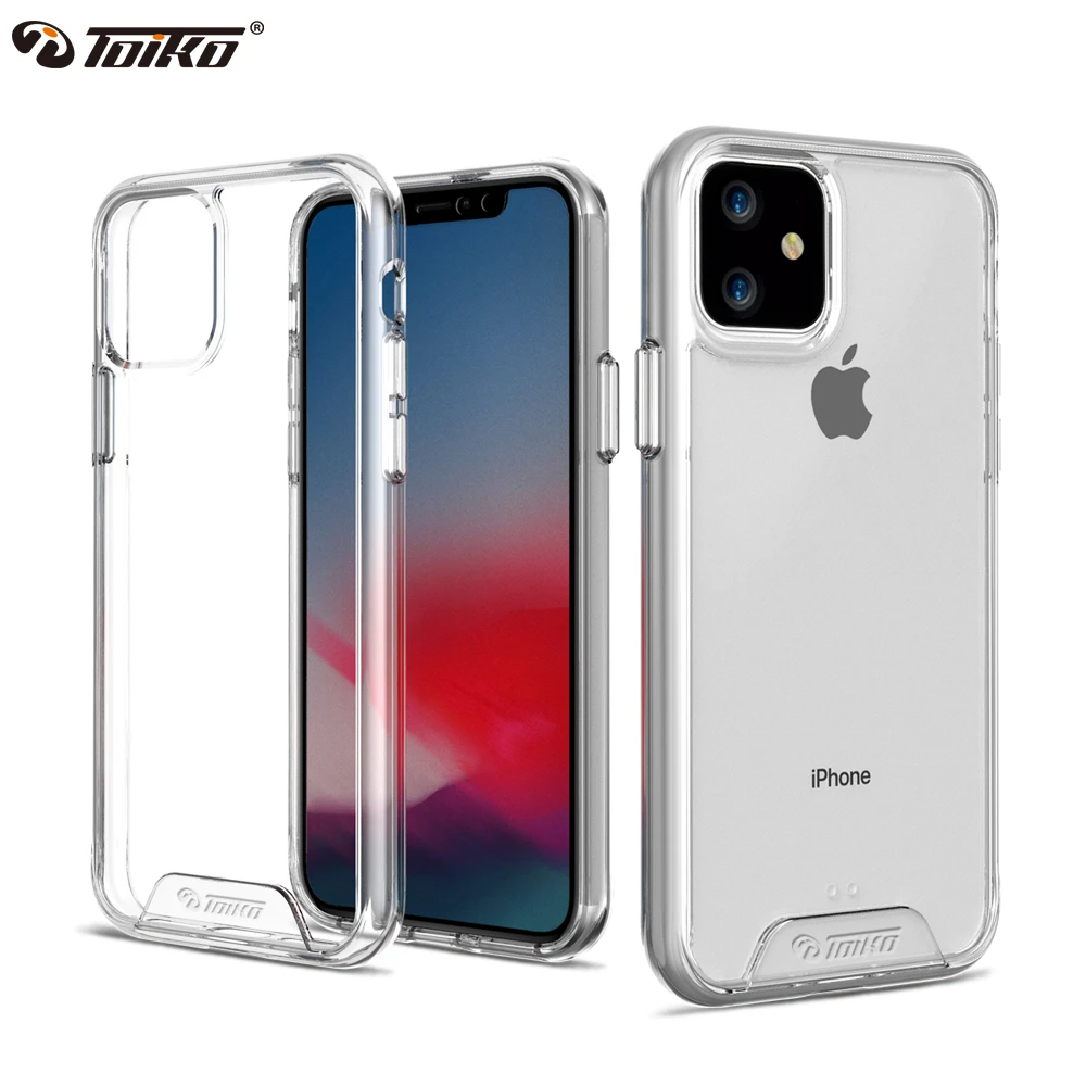 TOIKO Chiron Clear Protective Cases for iPhone 11 Shockproof Bumper Shell  iPhone 11 Pro Max Hybrid Hard PC Soft TPU Back Covers