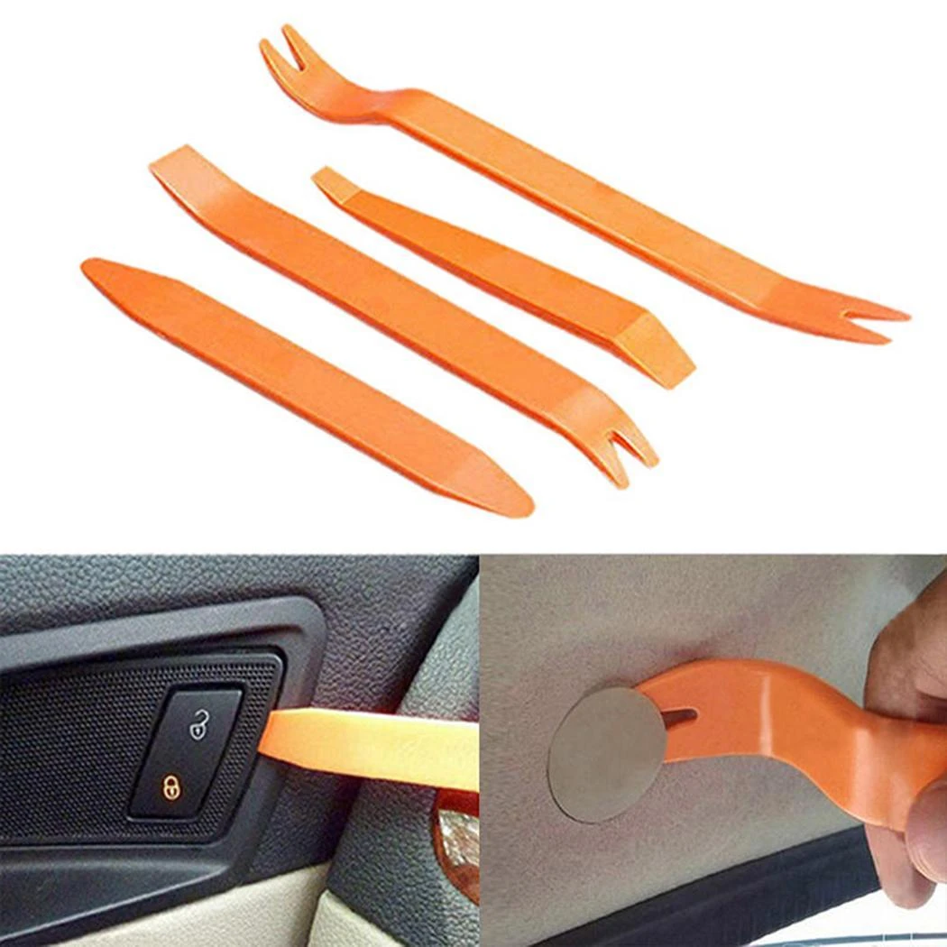 New 4pcs Auto Car Radio Panel Door Clip Trim Dash For Volkswagen VW POLO cc Tiguan Passat B5 B6 B7 Golf MK6 Jetta MK5 MK6