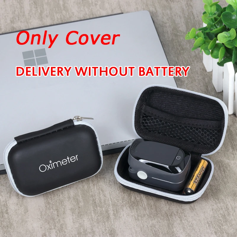 1pc Black Oximeter Dedicated Protective Sleeve Fingertip Pulse Blood Oxygen Saturation Finger PR Zipper Bag Monitor Accessories