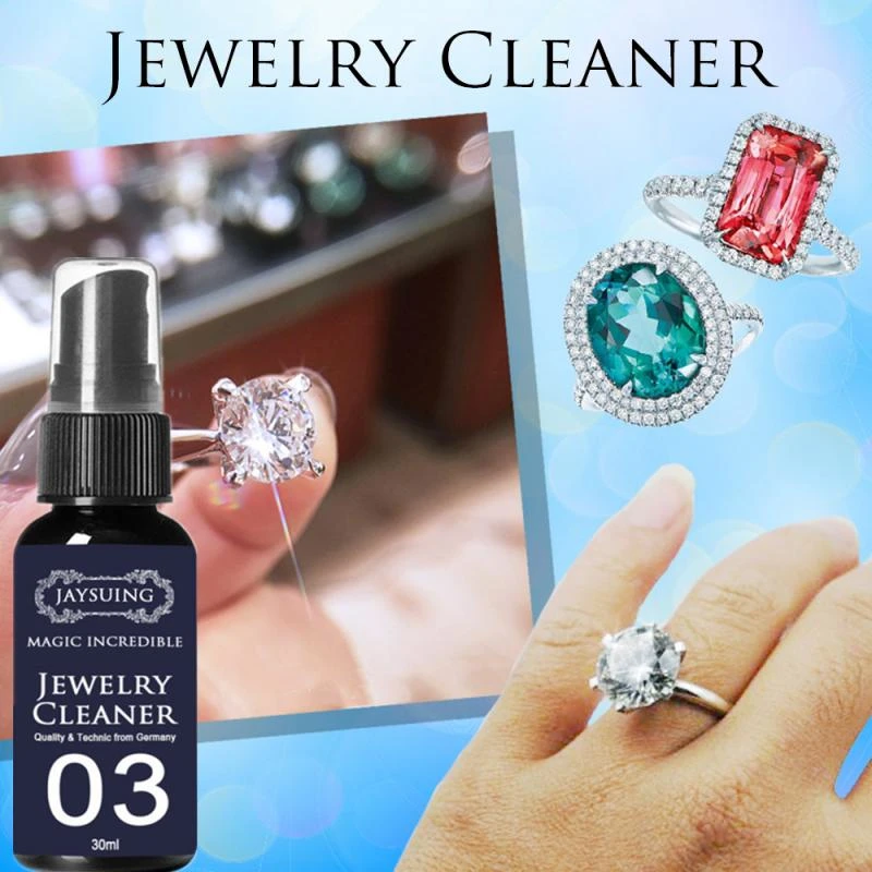 30ml Jewelry Cleaner Diamond Silver Gold Jewelry Cleaning Spray Multifunction Cleaner Non-toxic High-end Brands Jewelry Cleaning