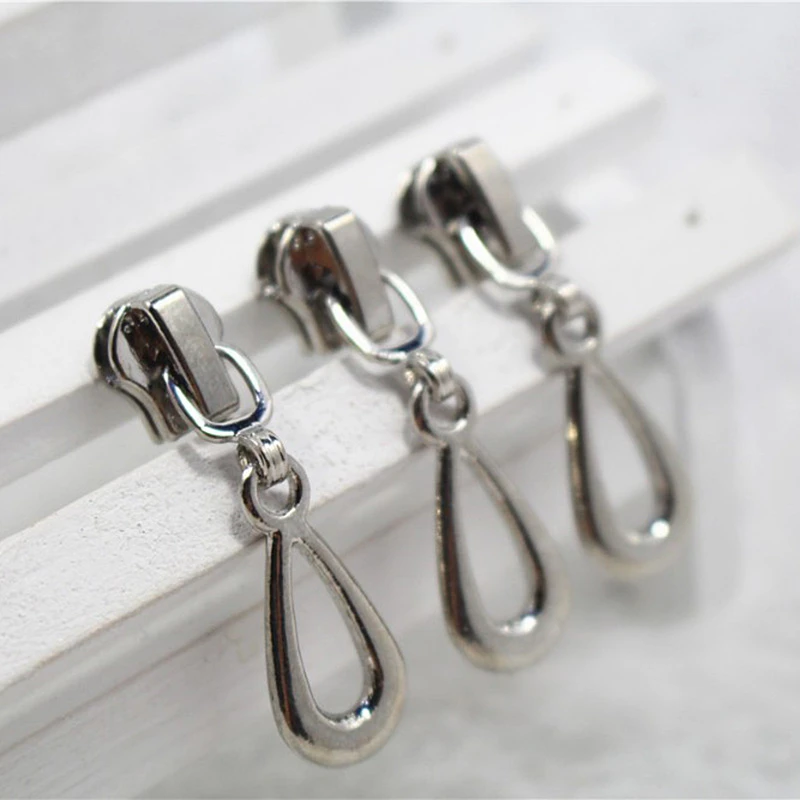 10PCS 3# 5# Zipper Sliders Metal Zipper Pulls Zipper Head For Bags Clothes Sewing Tools Accessories Supplies