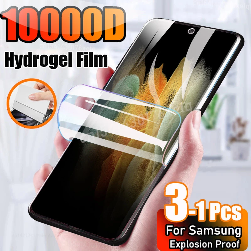 Hydrogel Film For Samsung Galaxy S21 Ultra S20 Plus S10 Screen Protector S20 FE Note 20 Ultra 9 8 S9 S8 S 21 10 E Lite Not Glass