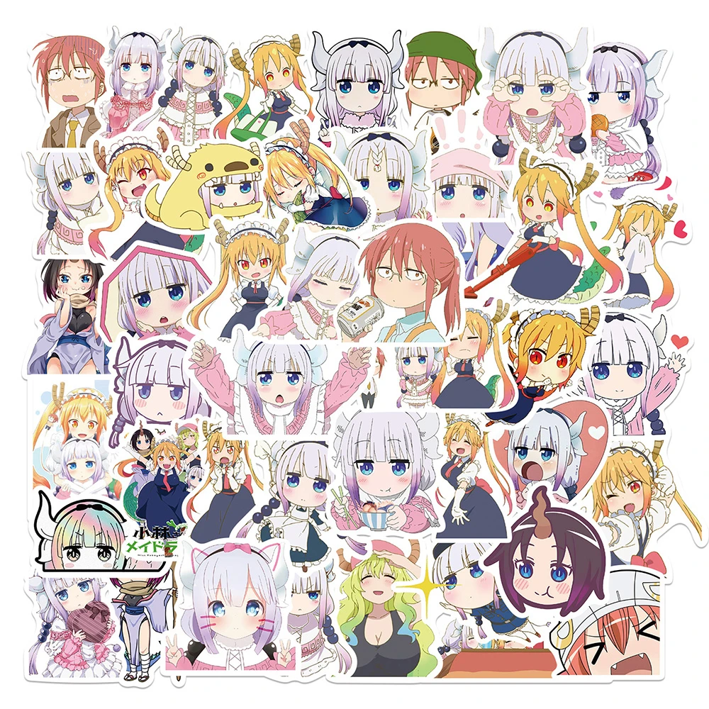 10/30/50PCS Miss Kobayashi's Dragon Maid Sticker Bike Travel Luggage  Guitar Laptop Classic Cartoon Sticker Decals for Kid Gift