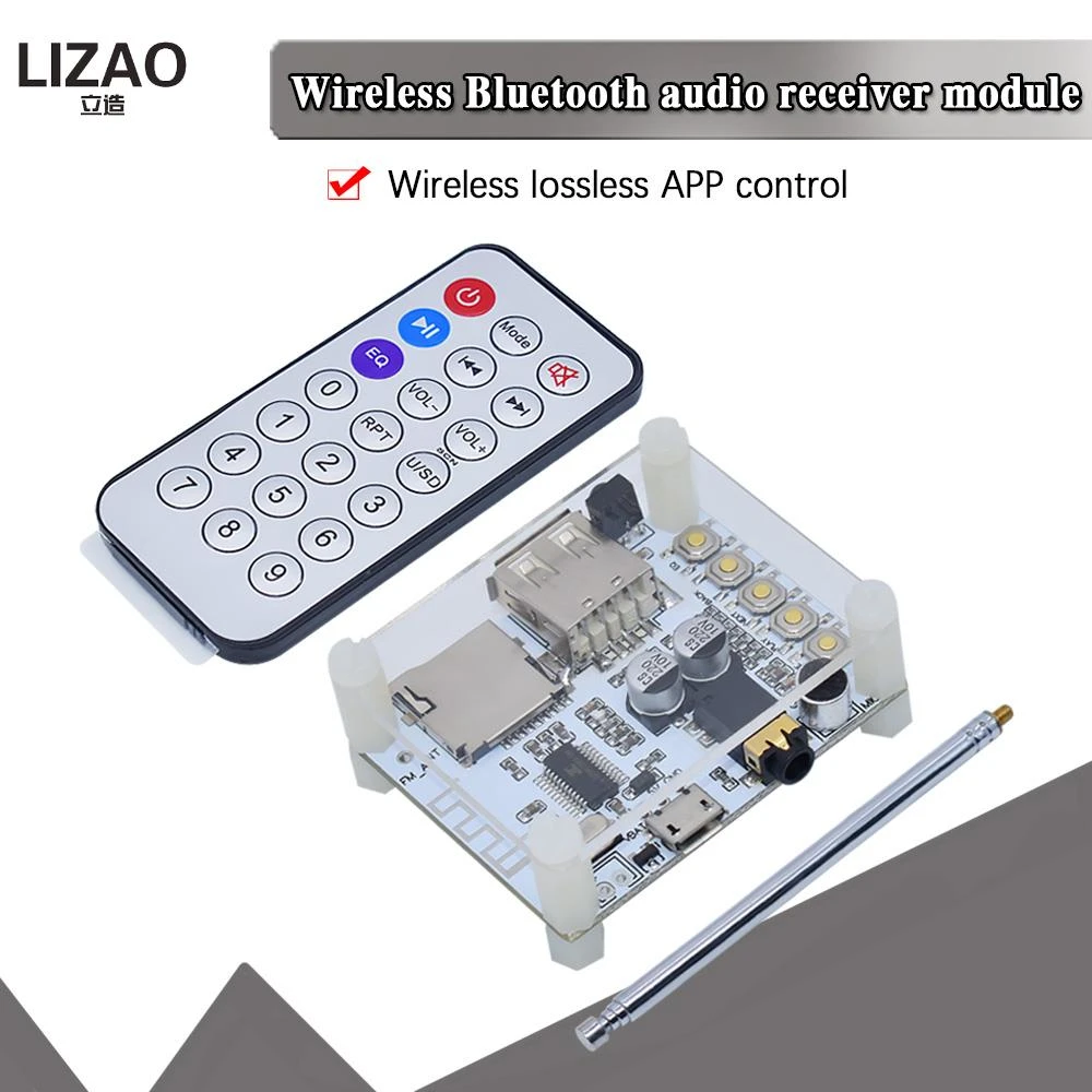 Bluetooth Audio Receiver Bluetooth MP3 Decoding USB TF Card Board Decoding Broadcast Output Level Before Play