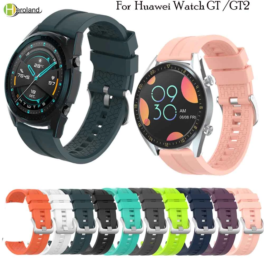 Colorful 22MM Wrist Strap Band For Huawei Watch GT/GT 2 46mm/42mm Men women smartwatch band wriststrap bracelet sport silicone