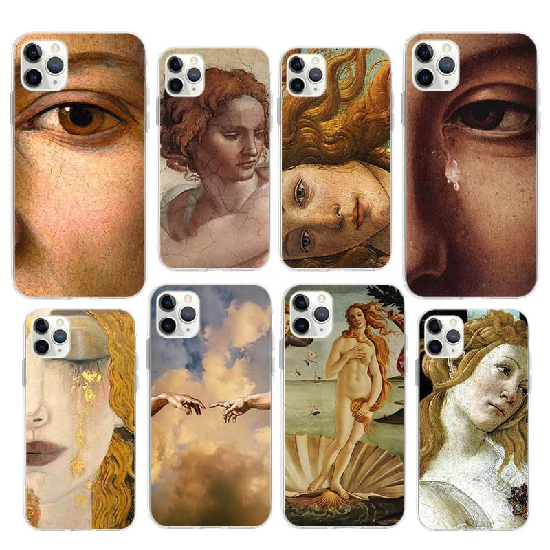 Art Paintings The Birth Of Venus Case for Apple iPhone 12 13 Mini 11 Pro X XR XS Max 7 8 6 6S Plus 5 5S SE Silicone Phone Coque