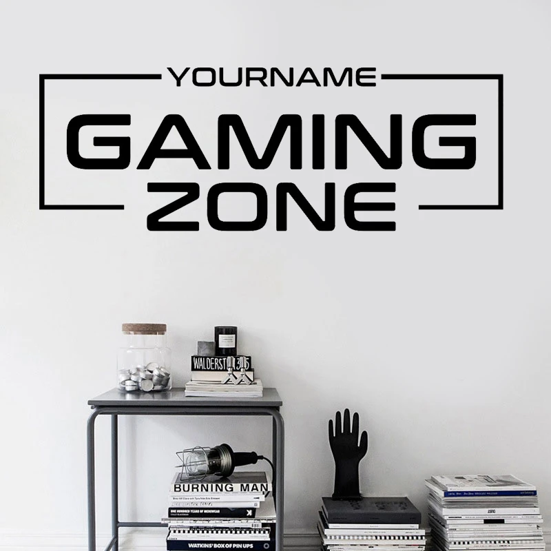 CUSTOM GAMING ZONE, Personalised Gaming Decal, Eat Sleep Vinyl Sticker , Gamer Lover Gift For Boy Bedroom 2283