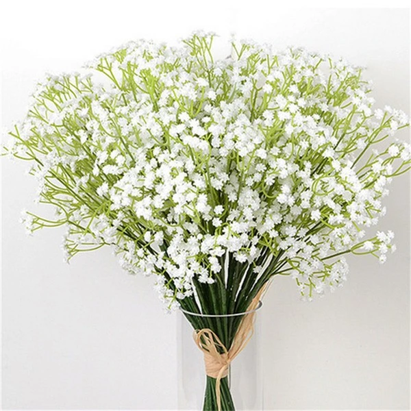 1pc Artificial Flower Gypsophila Fake Silicone Plant DIY Floral Bouquets Arrangement For Wedding Home Hotel Party Decoration