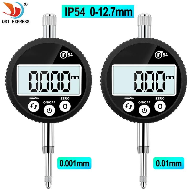 IP54 waterproof digital indicator 0-12.7mm 0.001mm 0.00005 