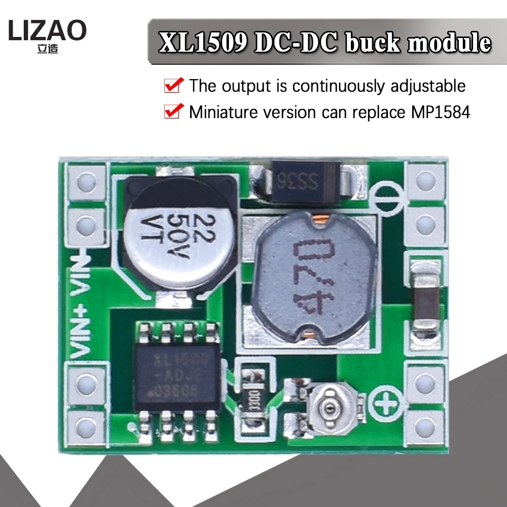 XL1509 Ultra-small Size DC-DC Step Down Power Supply Module 2A Adjustable for Arduino Diy Starter Kit compatible LM2596S XM1584