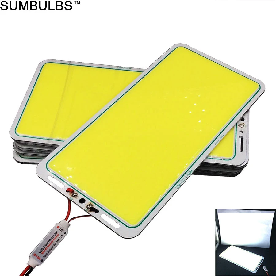 [Sumbulbs] Ultra Bright 70W Flip LED COB Chip panel Light 12V DC Fishing Rod Lamp Cold White for Outdoor Camping Lighting Bulb