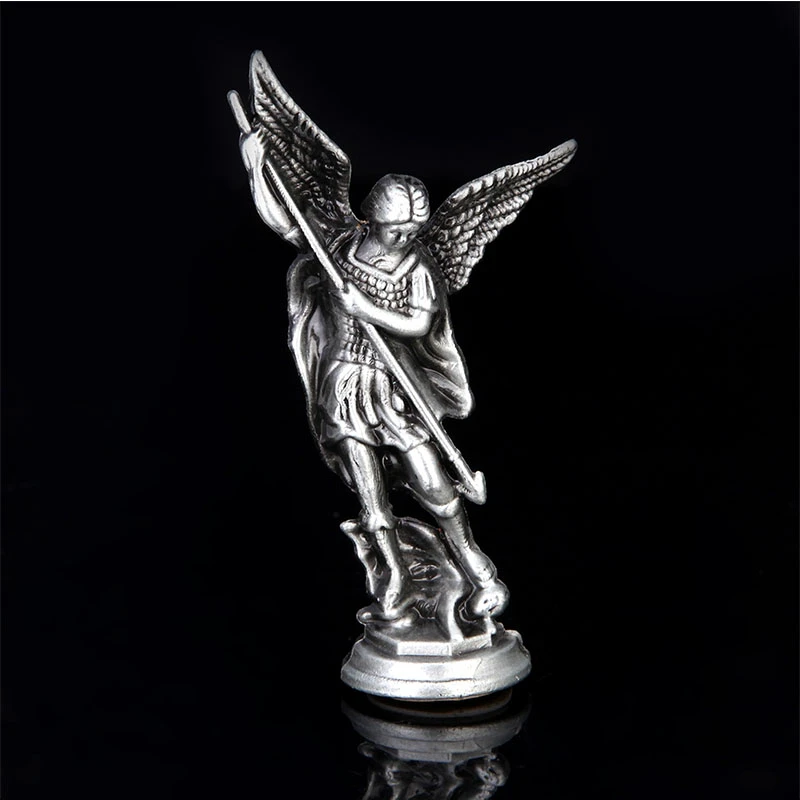 Religious Michael the Holy Angel Zinc Alloy Statue, Michael Angel Statue, Jesus, Christmas, Home Decoration, Christmas Gifts