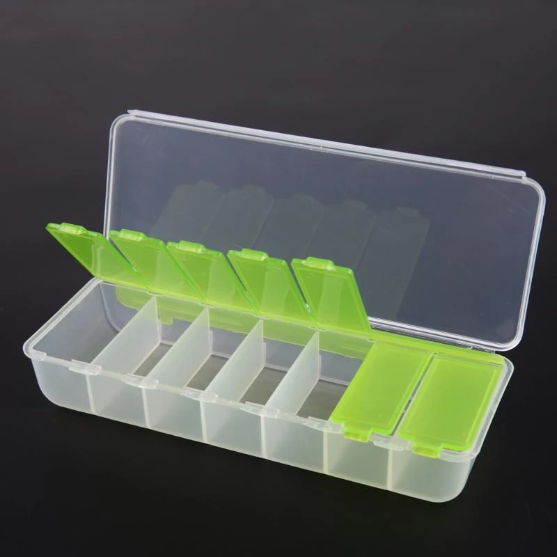 5 Colors Large Travel Pill Cases Portable 7-Day Medicine Box Case Tablet Storage Organizer Container Case Colorful Pill Cutter