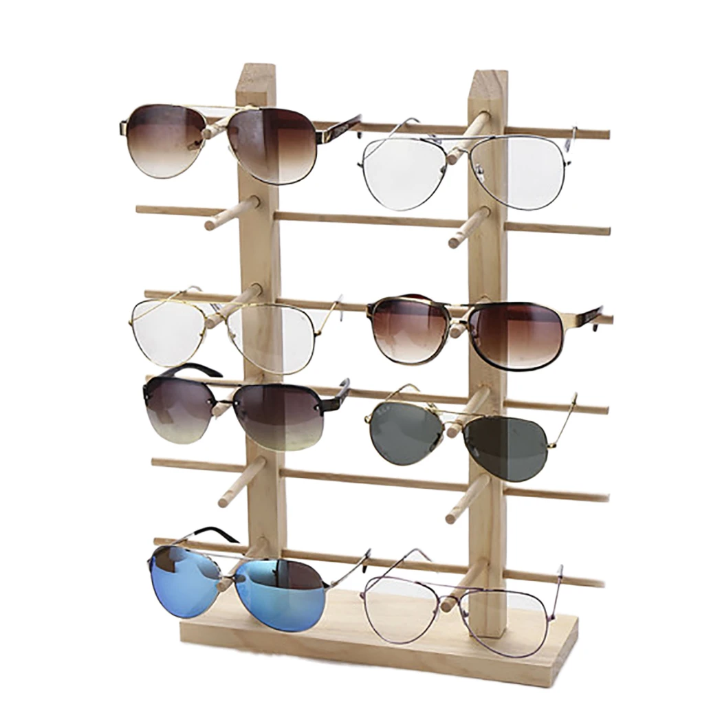 Multi Layers Wood Sunglass Display Rack Shelf Eyeglasses Show Stand Jewelry Holder for Multi Pairs Glasses Showcase Dropshipping