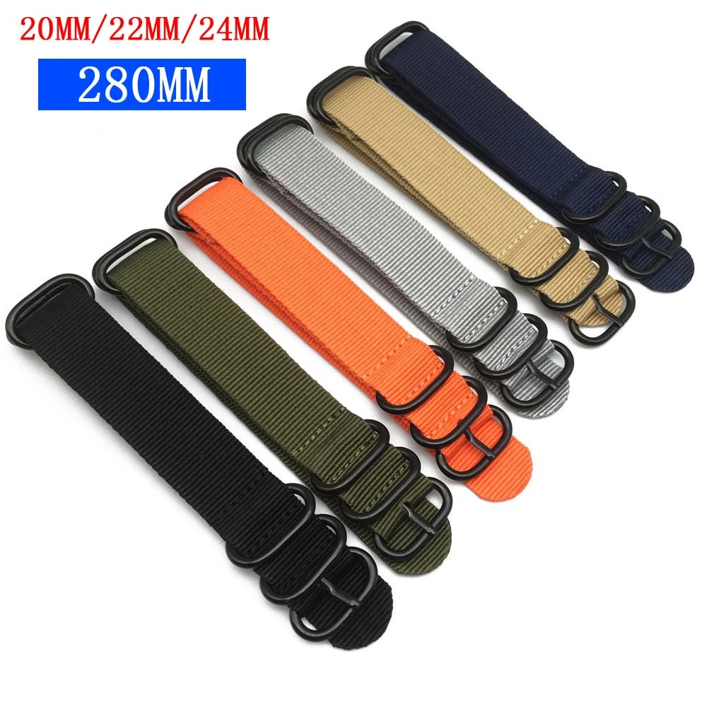 NATO Nylon Watch band ZULU strap 20mm 22mm 24mm Striped Rainbow Canvas Replacement Nylon Heavy Duty Watchbands Accessories