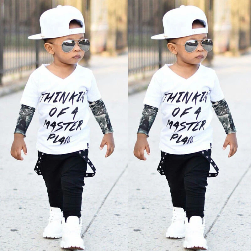 Pudcoco Boy Clothes 0M-24M Newborn Toddler Infant Baby Boy Clothes T-shirt Tops+Long Pants 2pcs Outfits Set