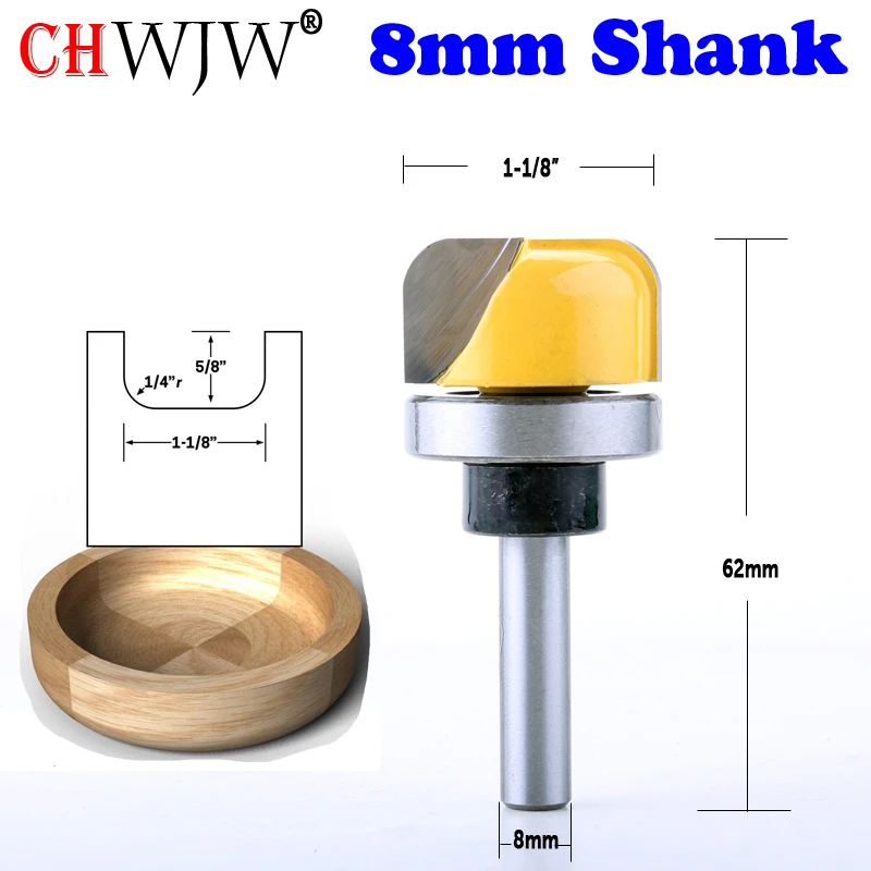 CHWJW 1PC 8mm Shank 1-1/8