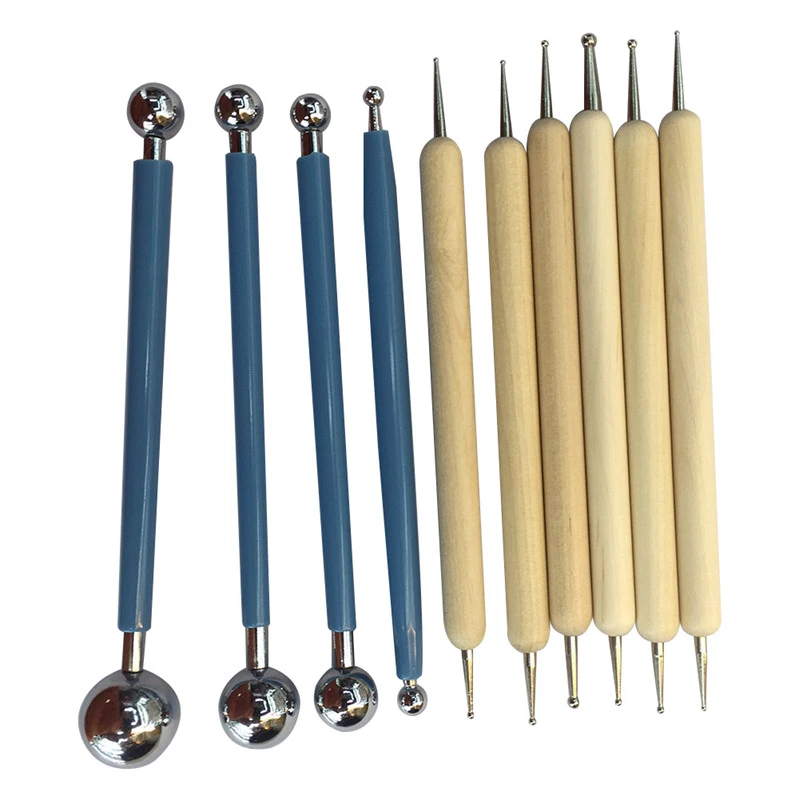 10 Piece Dotting Tools Ball Styluses for Mandala Rock Painting, Pottery Clay Craft, Embossing Art