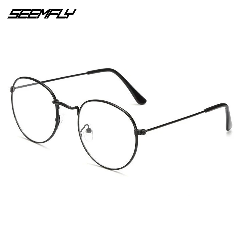 Seemfly Oval Metal Reading Glasses Clear Lens Men Women Presbyopic Glasses Optical Spectacle Eyewear Prescription 0 to +4.0