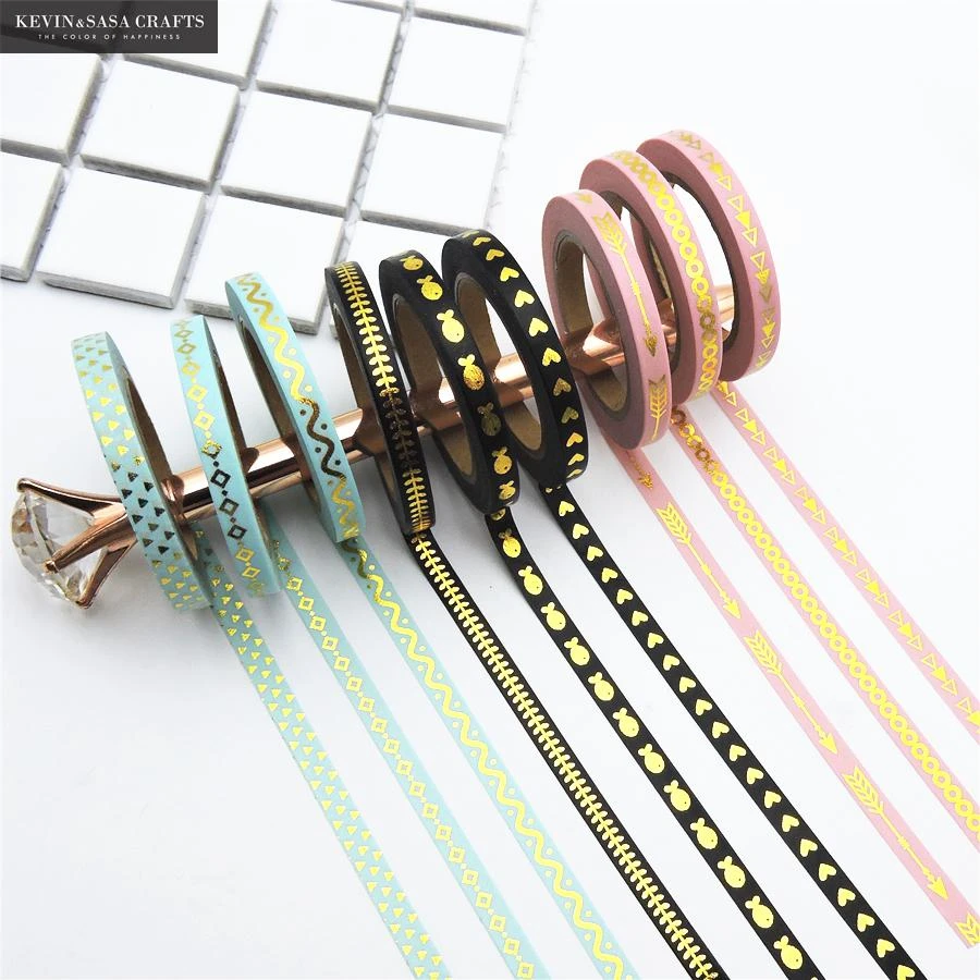 3Pcs/Set Foil Washi Tape Quality Stationery Diy Scrapbooking Photo Album School Tools Kawaii Scrapbook Paper Stickers Gift