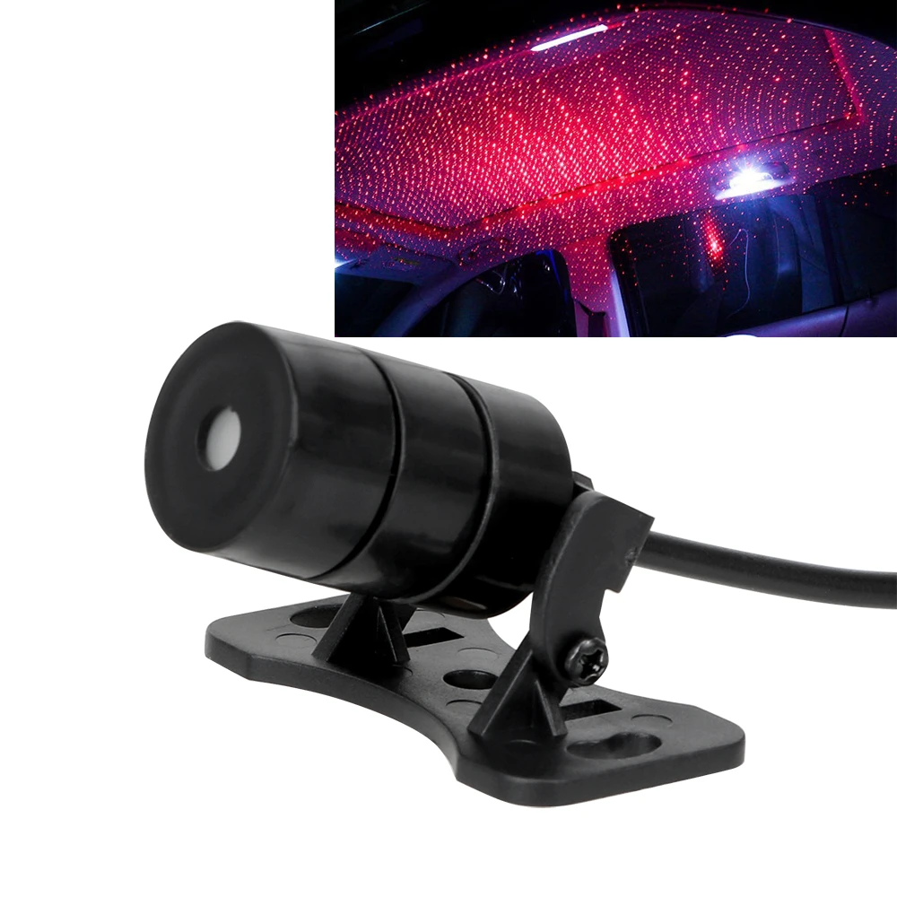 LEEPEE Car Roof Light Starry Projection DJ Music Sound Lamp Interior Modification Spotlight Car Star Lights Auto Decorations