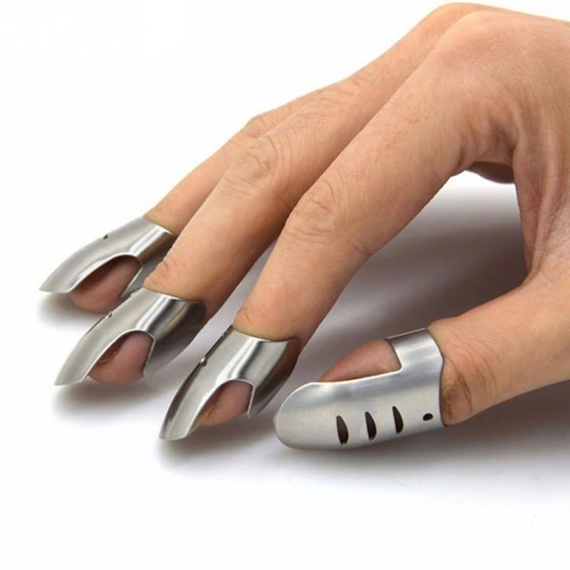 4PCS/Set Professional Stainless Steel Safe Slice Finger Guard Cooking Tools Finger Protector