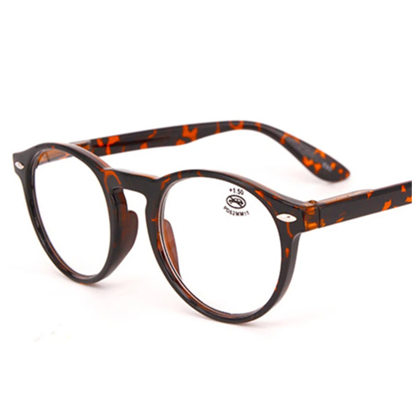 XojoX Round Reading Glasses Men Women Fashion Hyperopia Glasses Male Ultralight Eyeglasses Diopter Glasses +1.0 1.5 2.0 2.5 3.0