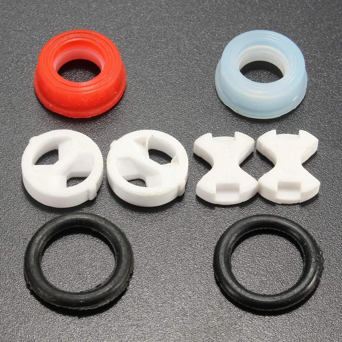 8Pcs Ceramic Disc Silicon Washer Insert Turn Replacement  1/2